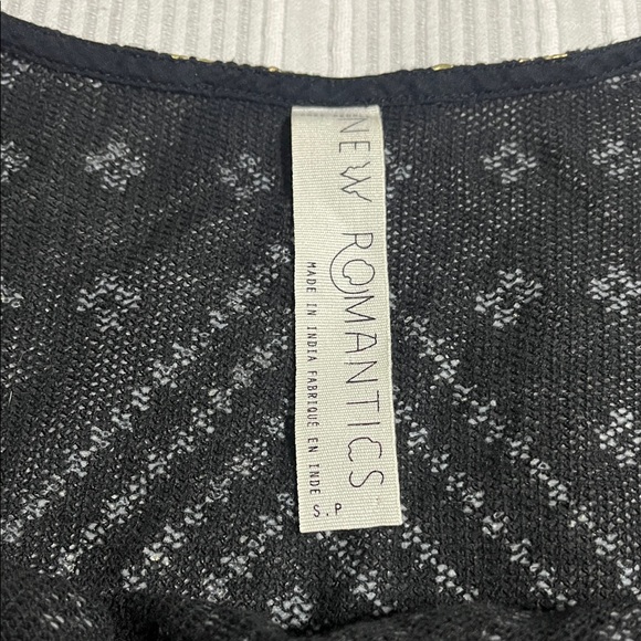 Free People Black and Gold Geometric Blouse - Picture 2 of 6